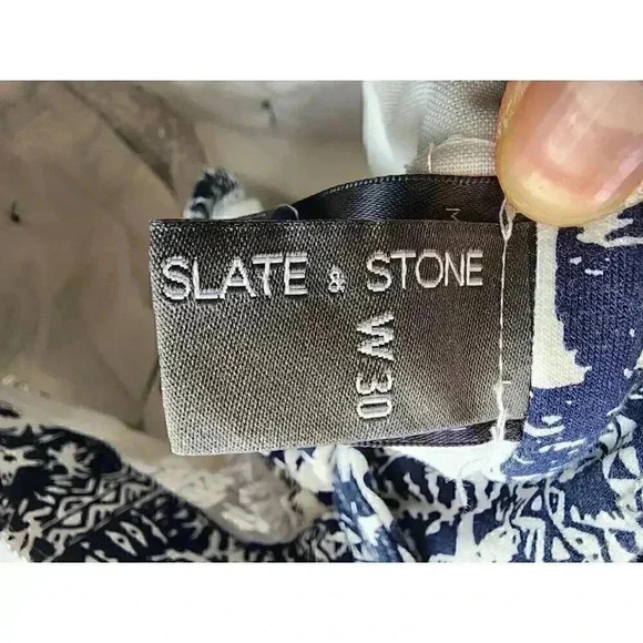 Slate & Stone Tropical Beach Print Bermuda Mens Shorts - 1037A/1 - Picture 7 of 9